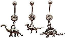 3pcs Punk Dinosaur Dangle Pendant B