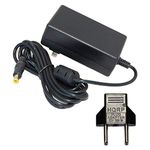 HQRP AC Adapter/Power Supply for Brother P-Touch PT-D200 PT-2730 PT-2730VP PT-7100 PT-1090BK PT-1230pc PT-1280 PT-1280SR PT-D200BT PT-D200VP AD-50000ES Labeling System Plus Euro Plug Adapter