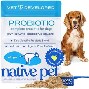 Native Pet Probiotic for Dogs - Vet Created Powder Digestive Issues Dog Probiotics + Prebiotic Bone Broth 232 Gram 6 Billion CFU - Dog Supplies - Powder Prebiotics and Probiotics Dogs Love! (32.8 oz)