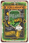 Personalized Irish Pub Green Sign - Custom Name EST Sign and City State, Kitchen and Dining Decor, Home Bar Family Sign, Gift for Irish Friends, 8x12 or 12x18 Indoors or Outdoors Durable Metal Sign