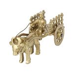 CRAFTHUT Elite Brass Bullock/Bull Cart with Open Jaali Pulled by Single Bull, Weight - 200 GMS