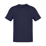 adam & eesa 100% Cotton Kids Value Weight Unisex Short Sleeve T-Shirt Dark Navy