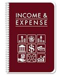 BookFactory Income & Expense Tracker Journal/Accounting Ledger Book/Bookkeeping Income and Expenses Tracking Ledger Log Book 108 Pages - 6" x 9" Wire-O (BUS-108-69CW-PP-(Income-Expense-BX)