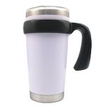 20 oz Tumbler Handle, Anti Slip Travel Mug Grip Cup Holder for Vacuum Insulated Tumblers, Suitable for Trail, Sic, Yeti Rambler, Ozark and More 20 Ounce Tumbler Mugs Attachment (Black)