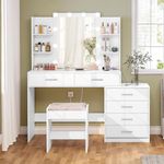 FIONESO Vanity Desk Set with Mirror