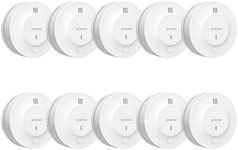 X-Sense Smoke Alarm, 10-Year Battery Fire Alarm Smoke Detector with LED Indicator & Silence Button, SD2J0AX, Pack of 10