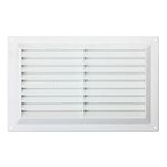 Map Plastic Louvre Air Vent with Flyscreen 9" x 6" (229mm x 150mm), Double Brick Grille Cover, White