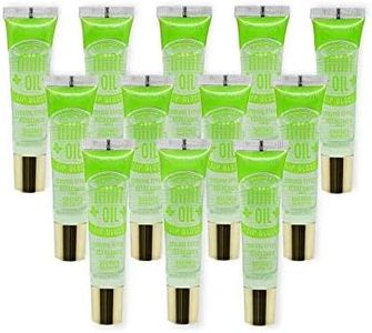 KISS Broadway Clear Lip Gloss 0.47oz/14ml 12Pcs (Mint Oil)