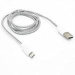 White Braided USB Cable Rapid Charg