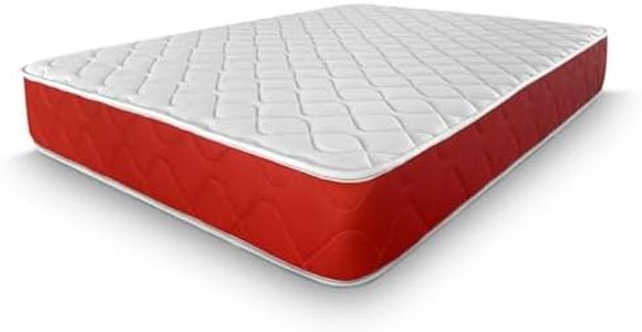 amuéblate online Colchón Viscoelástico Visco Red Reversible, Firmeza-Dureza Media-Alta, Transpirable, Antiácaros, Antibacerias e Hipoalergénico, Espuma con Memoria, Blanco, 80 x 180 cm