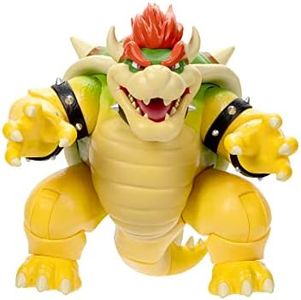 Super Mario Movie – Action figure di Bowser alta 18 cm sputafuoco, estremamente dettagliata e con 15 punti di articolazione. Direttamente dal film! Per bambini e collezionisti
