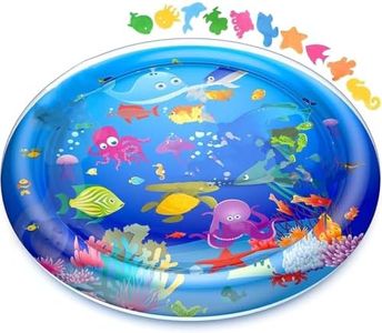 TEC TAVAKKAL Baby Kids Circle Water Play Mat Toys Inflatable Tummy Time Leakproof Water Play Mat, Fun Activity Play Center Indoor and Outdoor Water Play Mat for Baby, Pack of 1, Multicolour