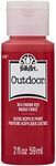 FolkArt Outdoor Acrylic Paint in Assorted Colors (2 Ounce), 1614 Engine Red