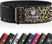 Titan Armour Weight Lifting Belt, Self-Locking Gym Belt, Leopard L