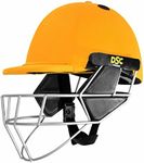 DSC Scud Lite Titanium Cricket Helmet with Neck Guard for Mens and Boys, Large, Yellow