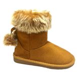 sole london GIRLS WARM WINTER ANKLE KIDS FAUX FUR LINED WALKING SNUGG BOOTS SHOES