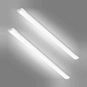 2 Packs 1.87FT 57cm LED Batten Light,20W LED Tube Light Ceiling Surface Mounted Light Natural White 4000K 2000LM 130 °Beam Angle Ceiling Light for Shop,Office,Living Room,Garage，Warehouse, Kitchen