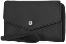 Mundi Big Fat Wallet Womens RFID Blocking Wristlet Clutch Organizer, Black (CEO)