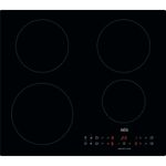 AEG 3000 Series Induction Hob, IKX64301CB, 4 Cooking Zones, 60cm, Hob2Hood Function, Built-In Hob Timer, Key-lock, Booster, Automatic Heating-Up, LED Indicators, Black