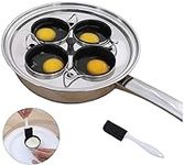 4 Cups Egg Poacher Pan - Stainless 