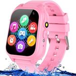 Semloo Waterproof Smart Watch for Kids 3-12 Years Old Girls Toys with 26 Games, Video Camera, Pedometer, Music Player, Alarm Clock, Flashlight, HD Touchscreen Toddler Watches Boys Birthdays Gifts