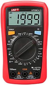 UNI-T Digital Multimeter, UT33C+, Auto Range Palm Size Voltmeter Ammeter Resistance Capacitance Temperature Tester, 2000 Count Display, 2m Drop Test, Battery Powered