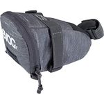 EVOC SEAT BAG TOUR saddle bag, Bicycle frame bag for more storage space on the seat post (size: L, 1L storage space, abrasion-resistant, water-repellent, Hypalon reinforcement), Carbon Grey