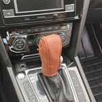 Hirificing Gear Shift Knob Cover PU Leather Car Stick Shift Knob Cover, Manual/Automatic Automotive Gear Handle Shifter Knob Rod Dust Cover Waterproof and Breathable Protector（Brown）