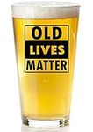 Old Lives Matter Beer Glass - Funny