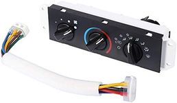 X AUTOHAUX HVAC Heater Climate Control Panel with Blower Motor Switch Air Conditioning Control Unit for Jeep Wrangler TJ 1999-2004 No.55037473AB BL101 HS-373