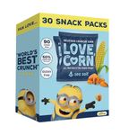 LOVE CORN Limited Edition Minions Crunchy Corn Lunchbox Snack (Sea Salt 20g x 30 Bags) – Healthy Snacks For Kids, Ideal for Gluten Free & Vegan Diets – Low Sugar Alternative for Crisps, Mixed Nuts