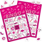 CrazyJan Pink Party Bingo Games Hot Pink Birthday Party Game for Kids Adults Girls Birthday Party Favors 24 Players Bingo Cards Princess Doll Game for Family Holiday Gatherings Party Supplie