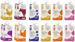 Serenity Kids 6+ Months Dairy Free Smoothies and Ethically Sourced Meats & Organic Veggies Variety Baby Food Pouch Bundle | Smoothies and Meats Variety Pack (24 Count)