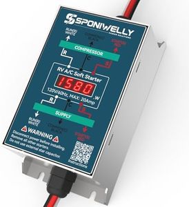 Sponiwelly Soft Start Kit for Rv Air Conditioner, with Display Screen, Uses up to 70% Less Power to Start Rv Air Conditioner to Keep Comfortable, Easy to Install, RV30B