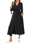 Ekouaer Robes for Women Waffle Knit Bathrobe Lightweight Long Kimono Spa Robe Soft Loungewear with Pockets