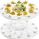 Yopay 2 Pack Deviled Egg Platter, P