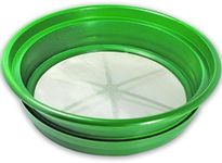 SE 13 1/4 Inch Stackable Classifier Gold Prospecting Pan - 1/70 Inch Stainless Steel Mesh Sifting Pan, Green