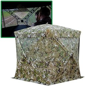 Barronett Blinds FRS400CT FourSight, Portable Hunting Blind, 1-Way Fabric, Durable, 3-Person, Crater Thrive, 75” x 88” x 88”