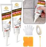 Tile Grout Repair Kit, 2 Pack Grout Filler, Fast Drying Tile Grout, Grout Sealer Bathroom Shower Kitchen Floor Tile, Restore and Renew Tile Joints Line, Gaps, Replace Grout Pen(Grey)…