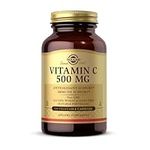 Solgar 500 mg Vitamin C Vegetable Capsules - Pack of 100 - Seasonal Immunity Support - Potent Antioxidant - Reduces Tiredness and Fatigue - Collagen Formation - Vegan