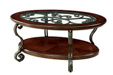 HOMES: Inside + Out IDF-4326C Elizabeth Coffee Table Brown Cherry