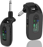 Wireless Guitar Transmitter Wireless Guitar System Kmise 2.4GHZ Transmitter Receiver for Electric Bass Guitars Accessories W/ 100 Feet Transmission Distance over Working 10h Rechargeable