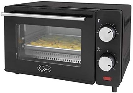 Quest 35409 9 Litre Mini Oven and Grill, 100-230°, 60 min Timer Auto Shut Off, 650W, Black