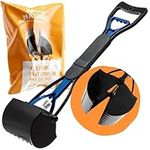 Dog Pooper Scooper with Long Handle, 23.6"/60cm Easy Squeeze Trigger Jumbo Jaws Dog Poop Scoop, Poop Scoop Dog Accessories, Pet Pooper Scooper, Poo Scooper