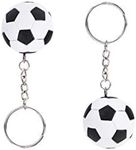 2PCS Soccer Keychains Sports Ball Key Ring Mini Football Key Holder Birthday for Kids Teens Men Backpack Goodie Bag Stuffers 4CM