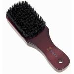 Kobe Professional Bogart Men's Light Wood Club Brush - Men’s Boar Bristle Hair Brush / Beard Brush - Dark Wooden Bristle Brush for Men & Women