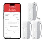 SwitchBot IP65 Indoor Outdoor Hygrometer Thermometer Wireless 3Packs, 100m Bluetooth Range, Refrigerator Thermometer, Dewpoint/VPD/Absolute Humidity Sensor, 2-Year Battery Life, Free Data Storage