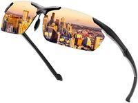 LJIMI Sports Polarized Sunglasses for Men and Women Cycling Driving Fishing Golf 100% UV Blocking Retro Sun Glasses Ultralight Eyewear Al-Mg Metal Half-Frame with Spring Hinges Shades Eyeglasses