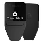 Trezor Safe 3 - Passphrase & Secure Element Protected Crypto Hardware Wallet - Buy, Store, Manage Digital Assets Simply and Safely (Cosmic Black)