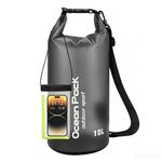 PROBEROS® 10L Waterproof Dry Bags with Waterproof Phone Pouch for Swimming, Roll Up Closure with Quick Release Buckle & Shoulder Strap, Floating Dry Bag for Swim, Beach, Travel